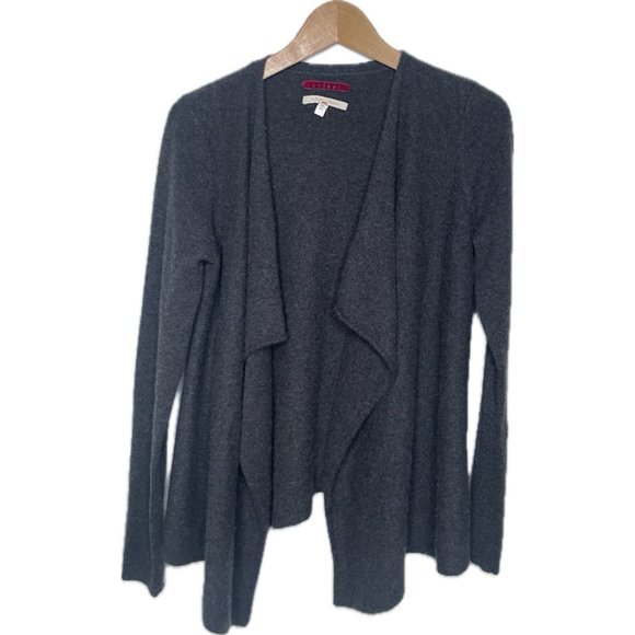 Velvet by Graham & Spencer 100% Cashmere Gray Cardigan Open Front Women's Size S - Picture 1 of 6